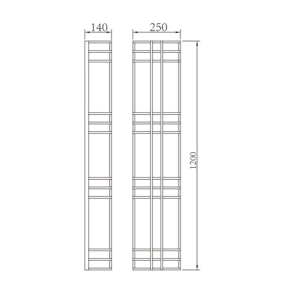 Aluminum wall light | Vintage custom wall lamp WD-B035 | SMD LED T5 | Stainless steel | PMMA |  IP55