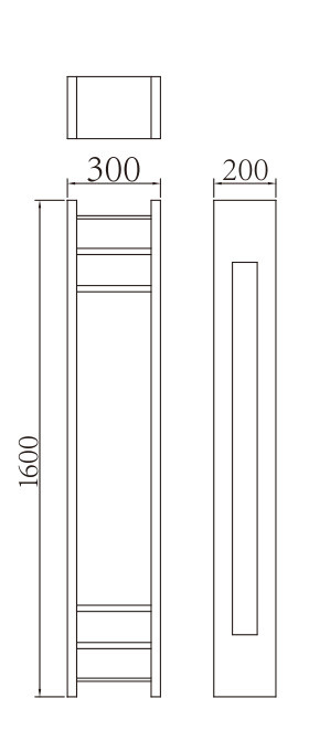 Long wall light | wall luminaires WD-B256 | LED | Aluminum | stainless steel | PMMA diffuser