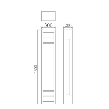 Long wall light | wall luminaires WD-B256 | LED | Aluminum | stainless steel | PMMA diffuser