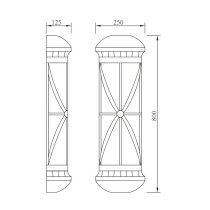 Aluminum wall light | Custom lamp WD-B007 | SMD LED | stainless steel | PMMA diffuser | IP55