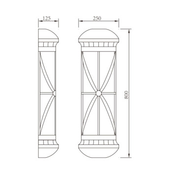 Aluminum wall light | Custom lamp WD-B007 | SMD LED | stainless steel | PMMA diffuser | IP55