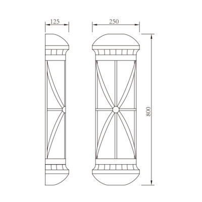 Aluminum wall light | Custom lamp WD-B007 | SMD LED | stainless steel | PMMA diffuser | IP55