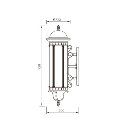 Vintage wall light | Decoration wall mounted lamp WD-B002 | Long cylinder-shaped | aluminum body