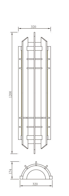 Vintage wall light | Wall lamp WD-B005 | LED | T5 | Aluminum | PMMA Diffuser | cylinder-shaped