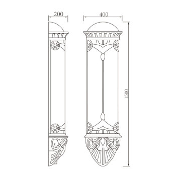 Outdoor wall lamp | Wall mounted light WD-B012 | European style | aluminum and stainless steel