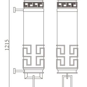 Wall lamp WD-B214 | European style | Aluminum light | SMD LED | Stainless steel body | IP55
