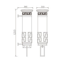 Wall lamp WD-B214 | European style | Aluminum light | SMD LED | Stainless steel body | IP55
