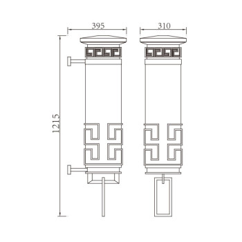 Wall lamp WD-B214 | European style | Aluminum light | SMD LED | Stainless steel body | IP55