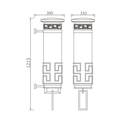 Wall lamp WD-B214 | European style | Aluminum light | SMD LED | Stainless steel body | IP55