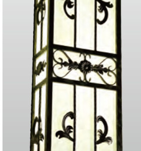 Custom wall lamp | non-standard wall mounted light WD-B017 |  European style | SMD LED 19W 24W 29W | Aluminum or stainless steel body | W350mm×H1000mm | AC220V 50HZ | Gate Doorway Porch Hallway