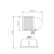 Spot light WD-S004 | High-quality aluminum lamp body | tempered glass | fashional design | IP65