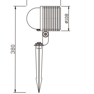 Aluminum spot light WD-S507 | noble style | tempered glass diffuser | COB | LED module | IP65
