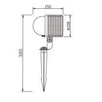 Aluminum spot light WD-S507 | noble style | tempered glass diffuser | COB | LED module | IP65