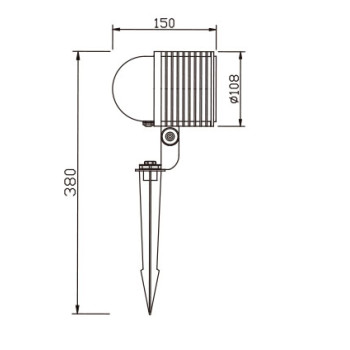 Aluminum spot light WD-S507 | noble style | tempered glass diffuser | COB | LED module | IP65