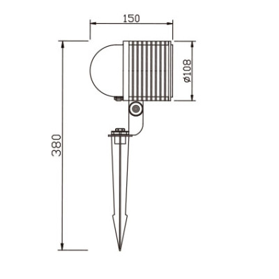 Aluminum spot light WD-S507 | noble style | tempered glass diffuser | COB | LED module | IP65
