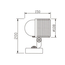 High quality aluminum spot light | WD-S008 | COB LED module | tempered glass diffuser | IP65