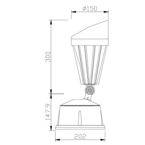 Spot light WD-S083-A | Aluminum lamp body | tempered glass diffuser | COB | LED module | IP65