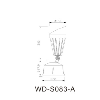 Spot light WD-S083-A | Aluminum lamp body | tempered glass diffuser | COB | LED module | IP65