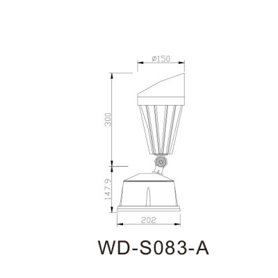 Spot light WD-S083-A | Aluminum lamp body | tempered glass diffuser | COB | LED module | IP65