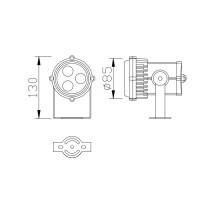 Innovative spot light | Aluminum lamp WD-F057-A | tempered glass diffuser | LED Module | IP65
