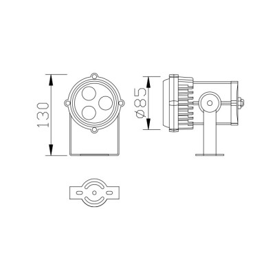 Innovative spot light | Aluminum lamp WD-F057-A | tempered glass diffuser | LED Module | IP65