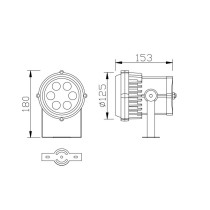 Noble spot light | Aluminum lamp WD-F057 | tempered glass diffuser | LED | Robust fixture | IP65