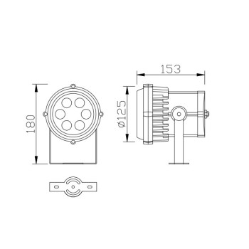 Noble spot light | Aluminum lamp WD-F057 | tempered glass diffuser | LED | Robust fixture | IP65