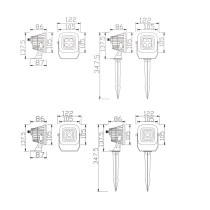 Spot light WD-S525-A | WD-S525-B | High quality aluminum | LED module | COB | tempered glass | IP65