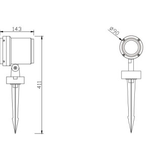 High-quality spot light | Aluminum lamp WD-S527 series | LED module | COB LED | tempered glass