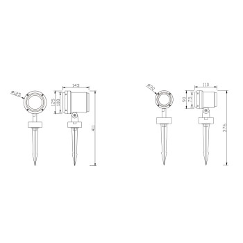 High-quality spot light | Aluminum lamp WD-S527 series | LED module | COB LED | tempered glass
