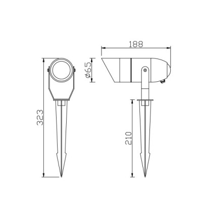 Spot light WD-S095 | High quality aluminum body | tempered glass diffuser | IP65 | LED module | COB