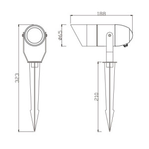 Spot light WD-S529 | Aluminum lamp body | LED module | COB LED | tempered glass diffuser |IP65