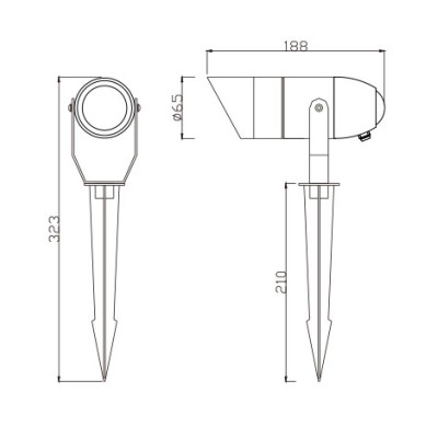 Spot light WD-S529 | Aluminum lamp body | LED module | COB LED | tempered glass diffuser |IP65