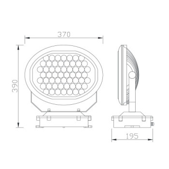 Flood light WD-F010 | Aluminum lamp body | tempered glass diffuser | LED module | IP65