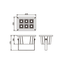 Aluminum flood light WD-F062 | tempered glass diffuser | LED module | fashional design | IP65
