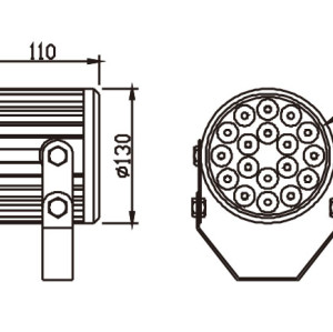 Flood light WD-F503 | High-quality aluminum | LED module | fashional style | tempered glass | IP65