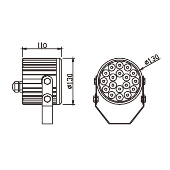 Flood light WD-F503 | High-quality aluminum | LED module | fashional style | tempered glass | IP65