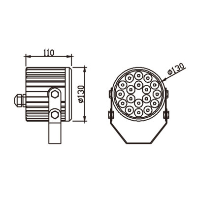 Flood light WD-F503 | High-quality aluminum | LED module | fashional style | tempered glass | IP65