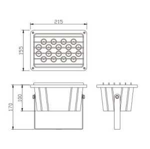 Aluminum flood light | High-quality noble style | tempered glass | LED module | IP65