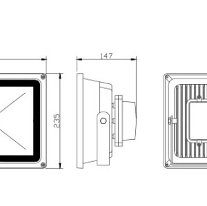 Aluminum flood light WD-F034 | COB LED | tempered glass diffuser | noble elegant style | IP65