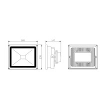 Aluminum flood light WD-F034 | COB LED | tempered glass diffuser | noble elegant style | IP65