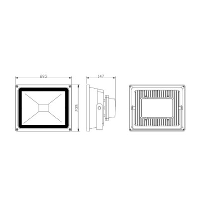 Aluminum flood light WD-F034 | COB LED | tempered glass diffuser | noble elegant style | IP65