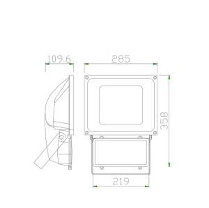 Flood light WD-F026 | High quality aluminum body | tempered glass diffuser | COB LED | IP65