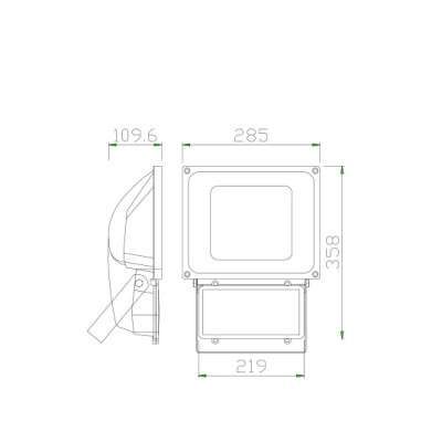 Flood light WD-F026 | High quality aluminum body | tempered glass diffuser | COB LED | IP65