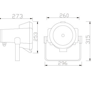 Flood light WD-F019-H | High-quality aluminum | fashional design | COB LED | LED | G12 | IP65