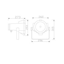 Flood light WD-F019-H | High-quality aluminum | fashional design | COB LED | LED | G12 | IP65