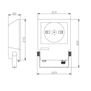 Aluminum flood light WD-F001-A | COB LED | tempered glass | fashional design | MH(CDM)G12 | IP65