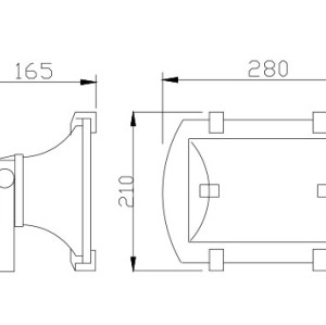 flood light WD-F517 | High quality aluminum head | tempered glass diffuser | HQI-TS Rx7s | IP65