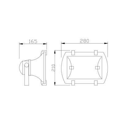 flood light WD-F517 | High quality aluminum head | tempered glass diffuser | HQI-TS Rx7s | IP65