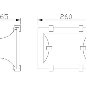 Aluminum flood light WD-F012 | HQI-TS Rx7s | tempered glass diffuser | noble design | IP65